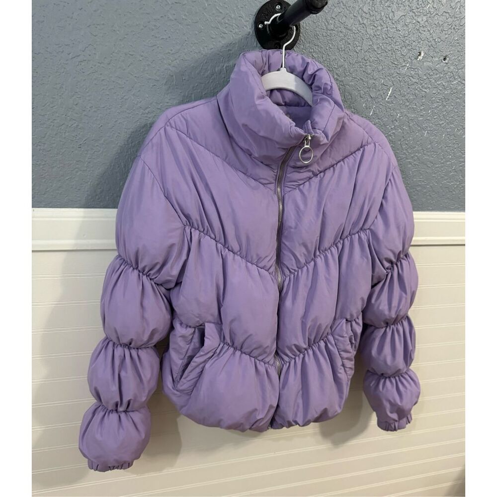 Judith March Purple Puffer Jacket - Picture 2 of 8